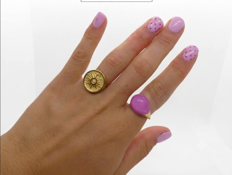 Anillo Cúpula rosa