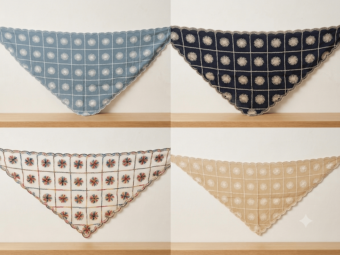 Pañuelo bandana bordado - EONIA