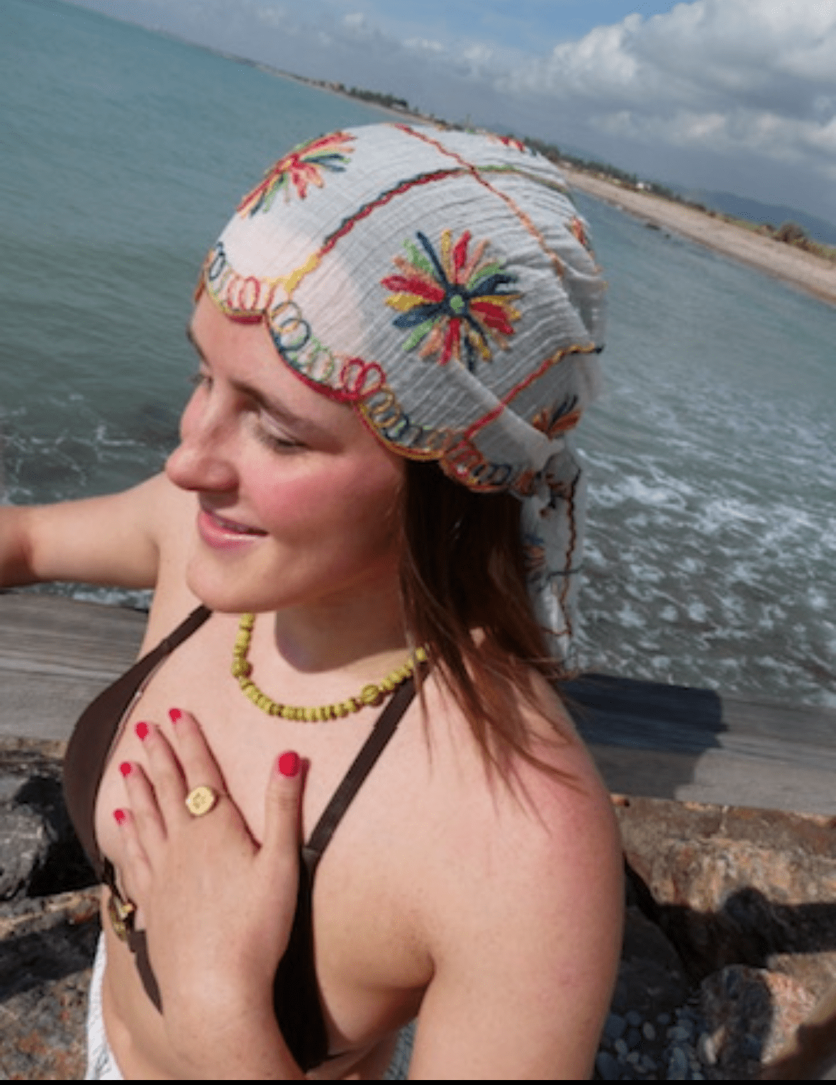 Pañuelo bandana bordado - EONIA